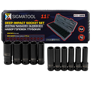 Набор ударных глубоких головок 10-24 мм 1/2'' 6-гр 11 пр SIGMATOOL SIGMATOOL-4117-5MPB