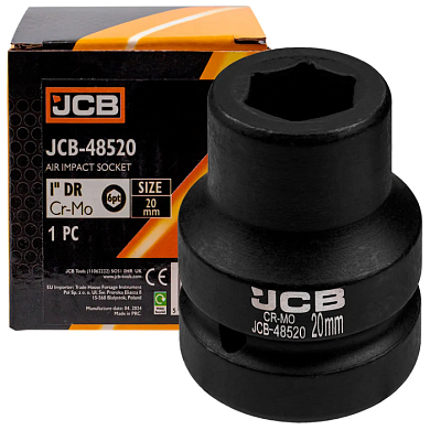 Головка ударная 20 мм 6-гр 1'' JCB JCB-48520