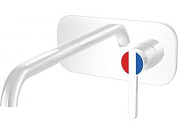 Смеситель для ванны Lt D35, серия Lotus белый, встраиваемый, короткий излив A-five A5-0744