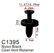 Клипса для крепления внутренней обшивки а/м Мазда пластиковая, 100 шт Forsage C1395(Mazda)