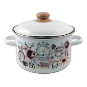 Кастрюля эмал цил Roses 2,0л ТМ Appetite Стальэмаль 1RD161M_4