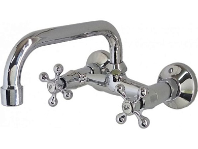 Смеситель для кухни настенный, цинк, хром Wisent W4765