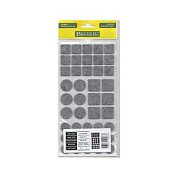 Подкладка самоприлипающая фетровая микс (d20, 20 х 20 - 15 штук d25, 25 х 25 - 6 штук) серая PC 6001 GR PACIFIC 110844