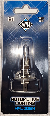 Лампа галогенная H1 12V 55 (P14.5S) блистер AWM 410300026