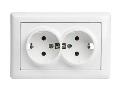 Розетка 2-ая, скрытая, с/з, керамика, белая, DARIA, 16 A, 250 V, IP 20, Mutlusan 21202000201