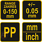 Штангенциркуль пластиковый 150 мм Vorel 15120