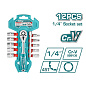 Набор головок с воротком 1/4'' 5-14 мм 6-гр TOTAL THT14114126 (12 пр.)