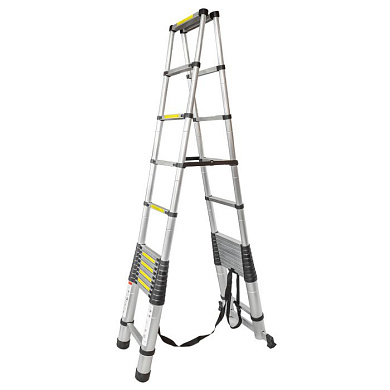 Стремянка телескопическая алюм. бытовая 4.4 м, 15+15 ступ. Forsage F-UP440-2