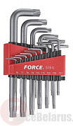 Набор Г-обр. ключей Torx с отв. длинных Т6H-Т60H 15 пр. Force 5151LT
