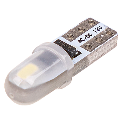 Автолампа диод T5 (W1,W) 1V SMD 1-конт биполярная Белая комп.10 шт панель SKYWAY S08201458