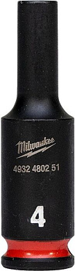 Ударная головка 4 мм 1/4" Shockwave Milwaukee 4932480251