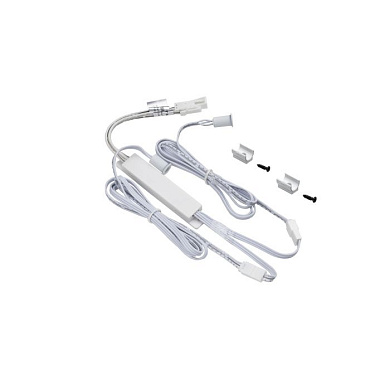 Выключатель бесконтактный двойной для шкафов (на преграду), накладной/врезной, D8мм, белый, 60W AKS 85337