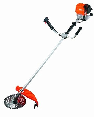 Триммер бензиновый, 1,7л.с, 38 см3, 4-такт, диск 40-зуб, ранцевый ремень, неразъемная штанга PIT P 38-С