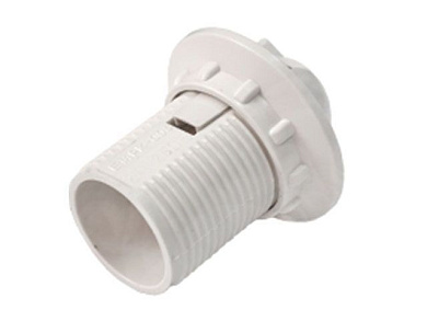 Патрон Е14 с резьбовым вводом и абажурным кольцом, Bylectrica Е14РК-006