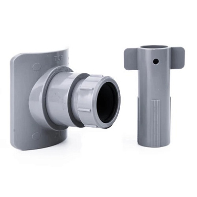 Врезка в канализационную трубу для внутренней канализации 110х50 мм, ABS, серый РосТурПласт 43111