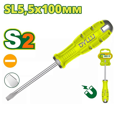 Отвертка шлицевая SL5,5 100 мм DYLLU DTSDA254