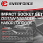 Набор ударных головок, глубоких и коротких 10-19 мм 20 пр, 1/2'' 6-гр EVERFORCE EF-4201-5K