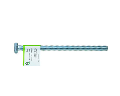 Болт с шестигранной головкой М10х160, DIN933, прочн. 8.8, цинк, 1 шт ЕКТ B009852