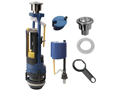 Арматура двойная гальваника кнопка, ниж.подводка, ИнкоЭр И-СБ2-НпрНРФ-ХХ-КК