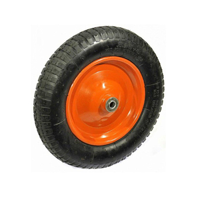 Колесо пневматическое оранжевое 126×20 мм для CW-1×120 WATT 4.00-8 126x20
