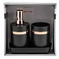Набор для ванной комнаты 3 пр., дозатор для мыла, подставка для зубных щеток, лоток для аксессуаров La and Te beaute LT-BSP-12BK
