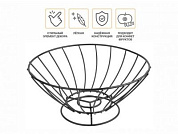 Корзина для фруктов металлическая, 24,5х11 см, DANIELA, PERFECTO LINEA 30-261012