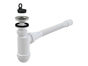 Сифон для умывальника O40 с нержавеющей peшeткой O63, Alcaplast A41+A710-BL-01