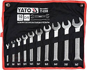Набор ключей рожковых 6-27 мм 10 пр. CrV Yato YT-0380