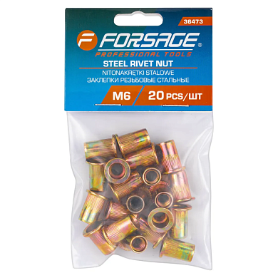 Заклепки резьбовые стальные 20 шт Forsage F-36473