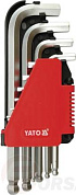 Набор ключей шестигранных с шариком удл. 2-12 мм 10 пр. Yato YT-0509