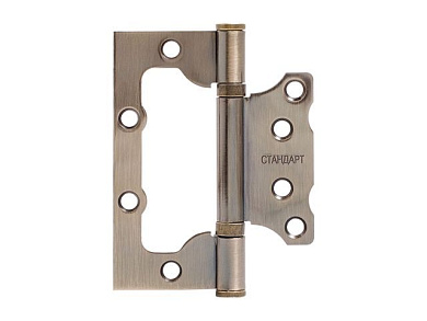 Петля накладная без врезки СТАНДАРТ 100х75х2,5мм 2BB AB бронза, 7104 УЗК 7104