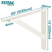 Кронштейн для полок 330 x 500 мм TOTAL THDSB1320