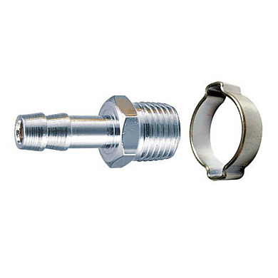 Переходник, наруж. резьба 1/4"-"елочка" 8 мм, с обжимным кольцом FUBAG 180261 B