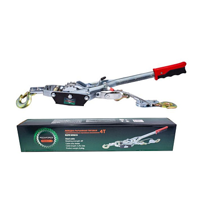 Лебедка рычажная тяговая с доп спусковым механизмом с двойным колесом 4 т. RockForce RF-TRK8041-4