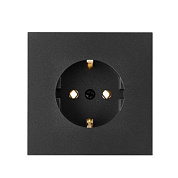 Розетка 1-ая (скрытая с/з) графит Carre Bylectrica РС16-1602 графит