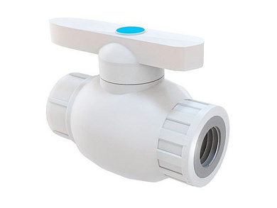 Кран шар. ПП 20х1/2" вн. бел. РосТурПласт 16207