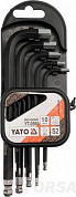Набор ключей шестигранных с шариком 1,27-10 мм 10 пр. S2 Yato YT-0560