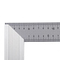 Угольник стальной 300 мм, нержавеющая сталь, градуировка, алюминиевое основание Denzel 32397
