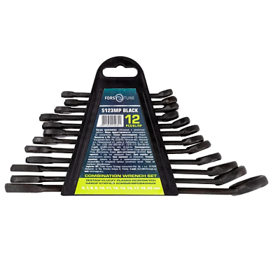 Набор комбинированных ключей 12 пр, 6-14, 17, 19, 22 мм FORSandTUNE FORSandTUNE-5123MP BLACK