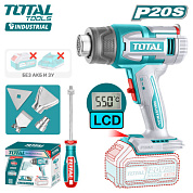 Фен строительный (термовоздуходувка) аккумуляторный TOTAL TBLI2003