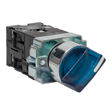 Переключатель BD21 2P c синей подсветкой 230В NO EKF PROxima xb2-bk21-b-230