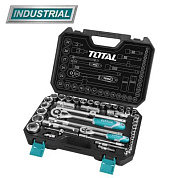 Набор инструментов 1/2"&1/4" 44 пр TOTAL THT421441