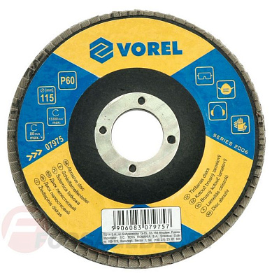 Круг лепестковый 125 мм Р40 Vorel 07984