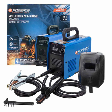 Сварочный аппарат 3.7кВт, 230В, Ø электрода 1.6-3.2 мм, сварочный ток 20-210А Forsage F-MMA-210