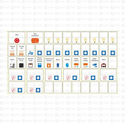 Комплект модульных наклеек средний (137х240) EKF PROxima mn-1-2