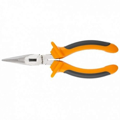 Длинногубцы прямые Comfort 160 мм,шлифованные, двухкомпонентные рукоятки SPARTA 17165