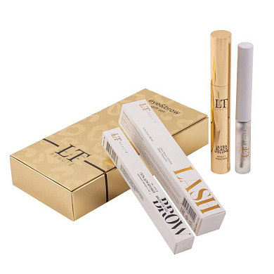 Набор ''Эффектный дуэт, ультрачерная тушь для ресниц и гель для бровей'' La and Te beaute LT-gift(gold)