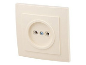 Розетка 1-ая, скрытая, б/з, бежевая, Стандарт, RS 16-131-БЖ, Юпитер JP7425-02
