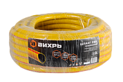Шланг поливочный ПВХ усиленный, пищевой трехслойный армированный 3/4, жёлтый 25 м Вихрь 73/7/2/4