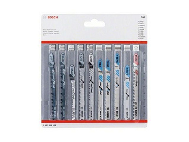Набор пилок для лобзика, универсальный 10 шт. BOSCH 2607011171